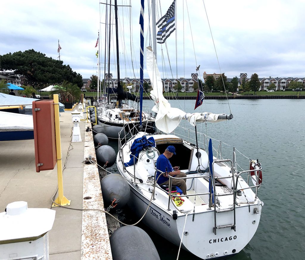 Racers docked in Kenosha